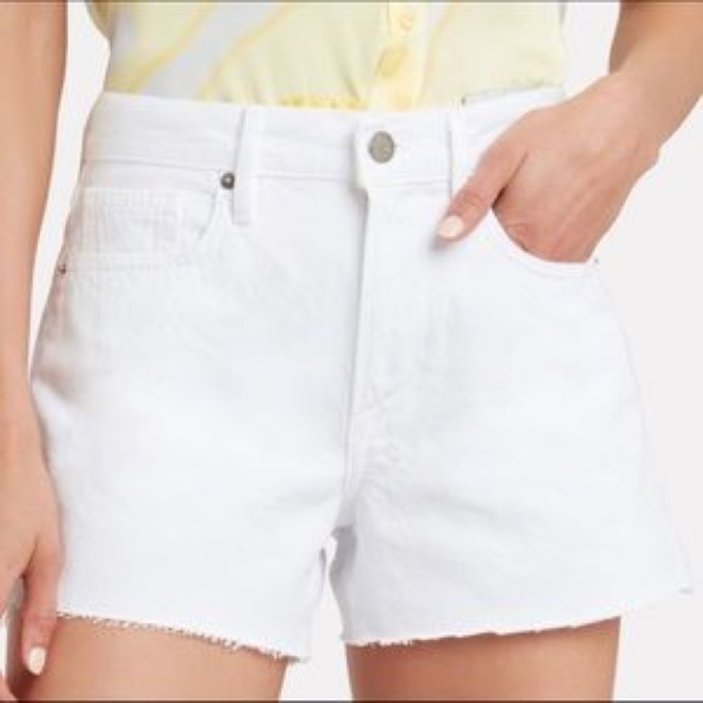 Frame Le Brigette White Denim Shorts